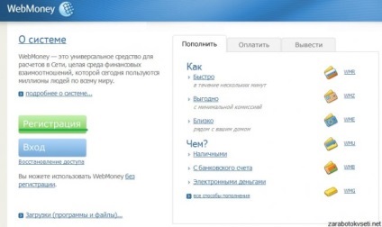 Hogyan lehet regisztrálni WebMoney pénztárca felhasználói támogatás Windows 7-xp
