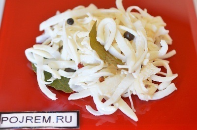 A pácolt tintahal - lépésről lépésre recept, hogyan kell főzni fényképpel (pácolt) A pácolt tintahal - lépésről lépésre recept, hogyan kell főzni fotókkal