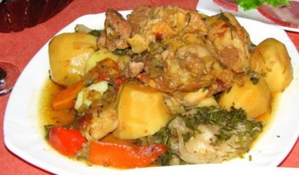 Kazan-kebab recept, főleg főzés összetevők (zárja le a fedelet edények) Kazan-kebab recept, különösen a főzés, összetevők