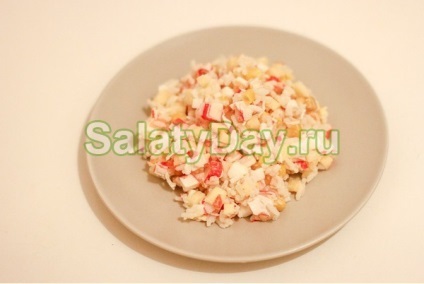 Rák saláta rizzsel - ízletes és kalóriatartalmú recept fotók és videó (rizs) Rák saláta rizzsel - ízletes és kalóriatartalmú recept fotókkal és videó