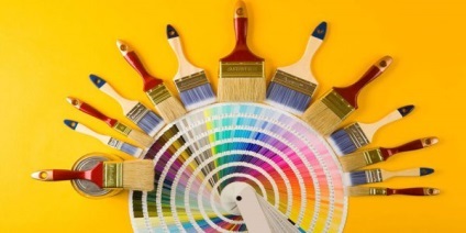 Festék lejtők - a választott szín és kompozíció előállítása és alkalmazása
