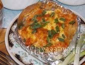 Csirke burgonyával a sütőben fóliával (rész)