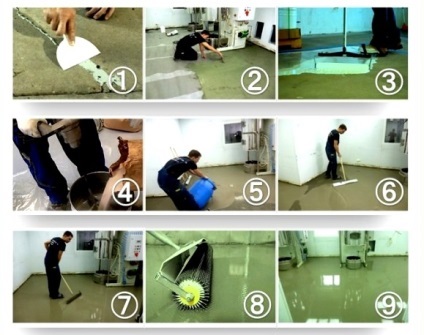A folyékony polimer padlók saját kezűleg (videó)