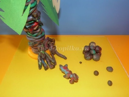 Crafts agyagból „kókusz” saját kezével gyerekeknek