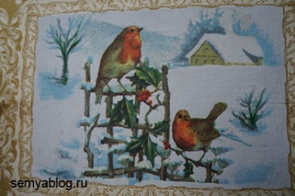 Részletes workshop decoupage doboz cipő, egy családi blog Irina Polyakova