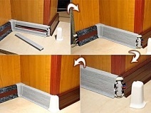 Megfelelő telepítés a padlóléceink, mint a mount műanyag lábazat a padlóra, összeszerelés és telepítés