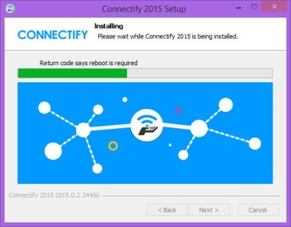 Program hotspot Connectify fordul a PC-be egy pont wi-fi hozzáférés, fehér ablakok