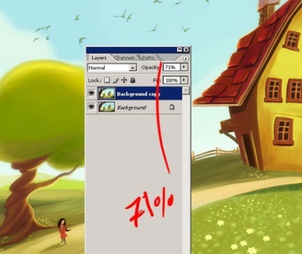Rajzolj egy tündér ház photoshop (Maszatolás Smudge eszköz) Rajzolj egy tündér ház Photoshop