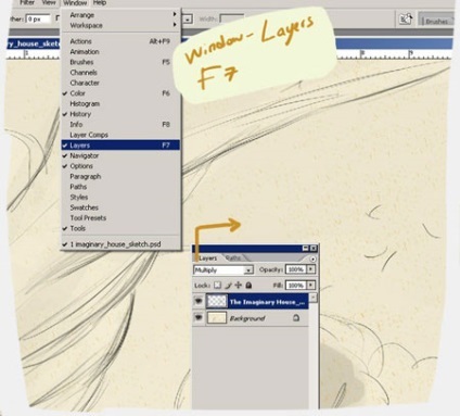 Rajz tündér ház Photoshop (ház) Rajzolj egy tündér ház Photoshop