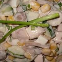 Saláta pirított gombával - (több mint 28 receptet) a fotók
