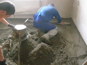Keveréke cement homok esztrich