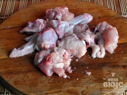 Leves csirke és hal (lépésről lépésre recept fotók)