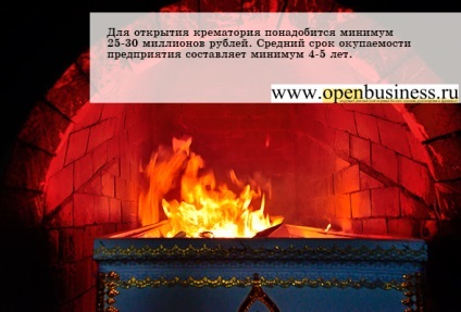 A vállalkozás hogyan lehet megnyitni a krematórium (megnyitni a krematórium állatok számára) A vállalkozás hogyan lehet megnyitni a krematórium