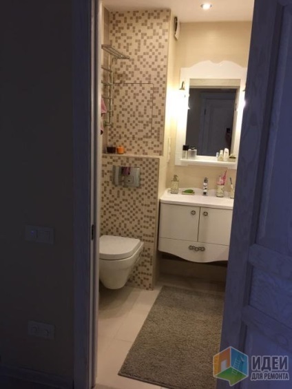 Fürdőszoba kis odnushke javítás a fürdőszoba, WC, fürdőszoba fali dekoráció