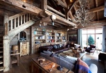 Belseje nappali egy vidéki házban tervezés fotók, szoba kialakítása, szép design
