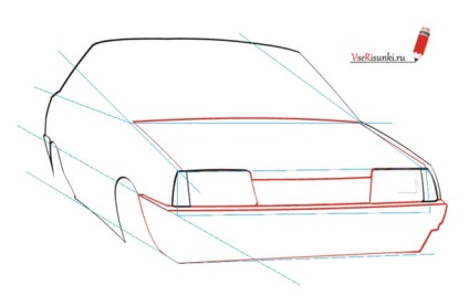 Як намалювати автомобіль ваз 2109