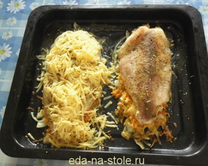 Sole a sütőben, az étel az asztalra (sütő) Sole a sütőben, az étel az asztalra