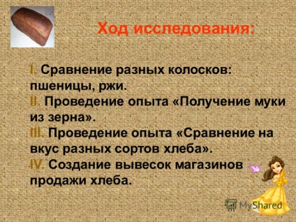 Előadás, hogy a kenyér született szerzők Antonov Dmitry, Horaskin Dmitry, 2-es fokozatú diákok