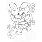 Színező nyulat 1 (színezés nyúl) Bunny Coloring 1