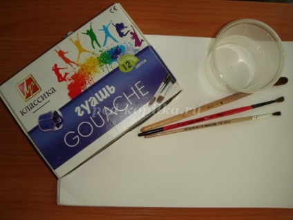 Festés gouache nyári táj gyermekek számára 10 éves szakaszokban (táj) Festés gouache nyári táj gyermekek számára 10 éves szakaszokban