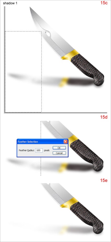 Rajzolj egy kést Photoshop (eszköz felhívni a formája) Rajzolj egy késsel a Photoshop