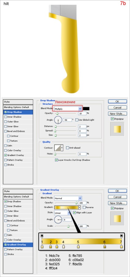 Rajzolj egy kést Photoshop (szerszám „Pen» Szerszám) Rajzolj egy késsel a Photoshop