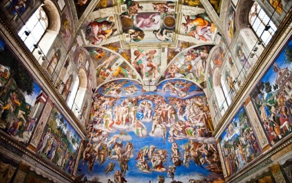 Sixtus-kápolna, Vatikán, Róma - Michelangelo freskóival, falfestmények