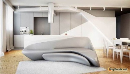 High-tech stílus a belső - hi-tech design lakások fotó