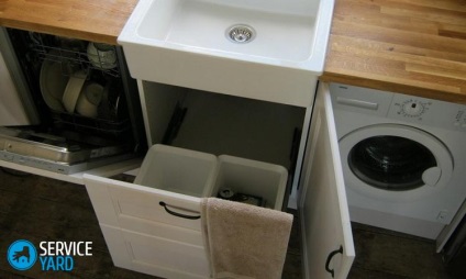 A mosógépet a konyhai mosogató, serviceyard-kényelmes otthon kéznél