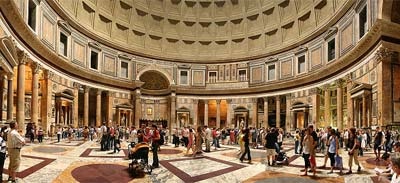A templom az istenek Róma (Pantheon) építészet és a történelem a