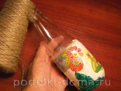 Decoupage palack ukrán ház (master class), egy doboz ötletek és műhelyek (workshop) Decoupage palack ukrán ház (master class), egy doboz ötletek és műhelyek