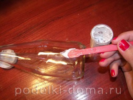 Decoupage palack ukrán ház (master class), egy doboz ötletek és műhelyek (üveg) Decoupage palack ukrán ház (master class), egy doboz ötletek és műhelyek