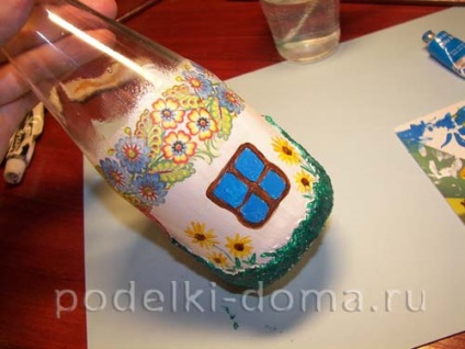 Decoupage palack ukrán ház (master class), egy doboz ötletek és műhelyek (üveg) Decoupage palack ukrán ház (master class), egy doboz ötletek és műhelyek