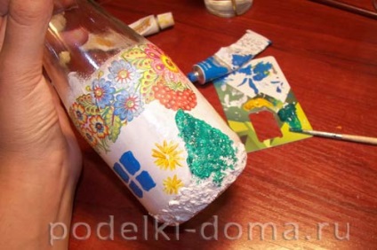 Decoupage palack ukrán ház (master class), egy doboz ötletek és műhelyek (ukrán) Decoupage palack ukrán ház (master class), egy doboz ötletek és műhelyek