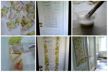 Decoupage ajtók a kezét, és egy fotó műhely (ajtók) Decoupage ajtók a kezüket, és fotó műhely