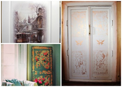 Decoupage ajtók a kezét, és egy fotó műhely (saját) Decoupage ajtók a kezüket, és fotó műhely