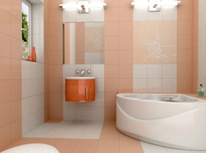 csempe design a fürdőszobában - hogyan válasszon lehetőségek terem dekoráció, fajta csempe ötletek