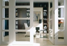 Ajtóknak egy belső szobába belső ajtón, egy fotó dupla, design üveg, fehér