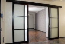 Ajtóknak egy belső szobába belső ajtón, egy fotó dupla, design üveg, fehér