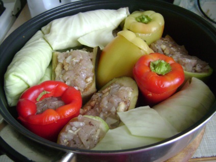 Töltött zöldségek rizzsel és darált hús -, hogyan kell elkészíteni töltött zöldségek, a lépésről lépésre recept fotók (kitömött) Töltött zöldségek rizzsel és darált hús -, hogyan kell elkészíteni töltött zöldségek, a lépésről lépésre recept fotók