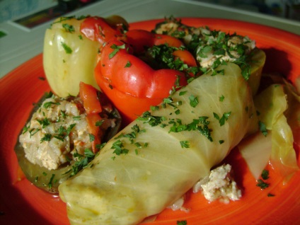 Töltött zöldségek rizzsel és darált hús -, hogyan kell elkészíteni töltött zöldségek, a lépésről lépésre recept fotók (zöldség) Töltött zöldségek rizzsel és darált hús -, hogyan kell elkészíteni töltött zöldségek, a lépésről lépésre recept fotók
