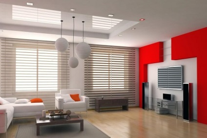 Photo függönyök stílusában high-tech design a belső, a nappali, hálószoba, konyha, videó