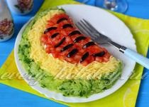 Francia saláta csirke recept egy fotó