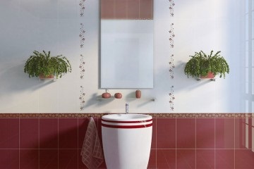 Csempe vagy modern belsőépítészeti a fürdőszobában
