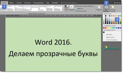 Hogyan lehet átlátszó betűk a Word és PowerPoint bemutatót a dián