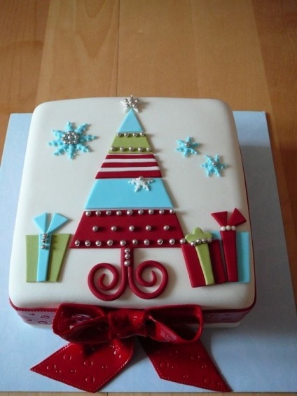 Hogyan díszíteni a téli torta karácsonyi és újévi a masztix mely ötletek (új) Hogyan díszíteni a téli torta karácsonyi és újévi a masztix mely ötletek