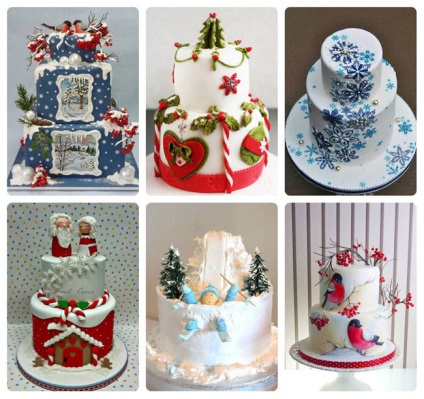 Hogyan díszíteni a téli torta karácsonyi és újévi a masztix mely ötletek (gitt) Hogyan díszíteni a téli torta karácsonyi és újévi a masztix mely ötletek