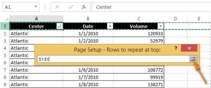Mivel az Excel nyomtatási címek (címek) a sorok és oszlopok minden oldalon
