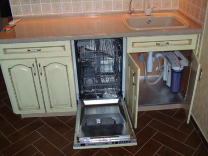 Hogyan építsünk a mosogatógépet egy kész konyha (IKEA), ekspertbyt