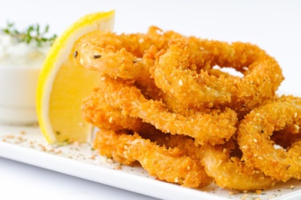 Calamari egyszerű receptek lépésről lépésre fotók